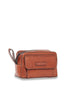 Necessaire in brown leather with logo