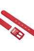Solid color bright red basic belt in rubber