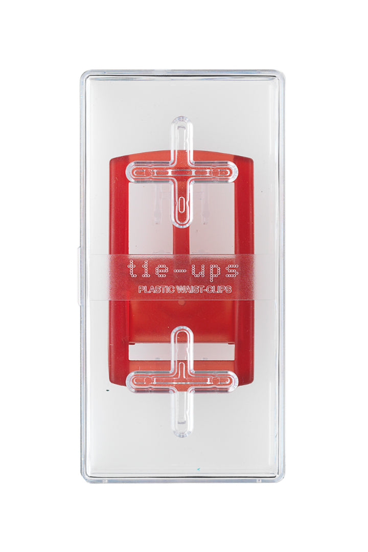TIE-UPS Fibbia basic rossa in policarbonato trasparente - Mancinelli 1954