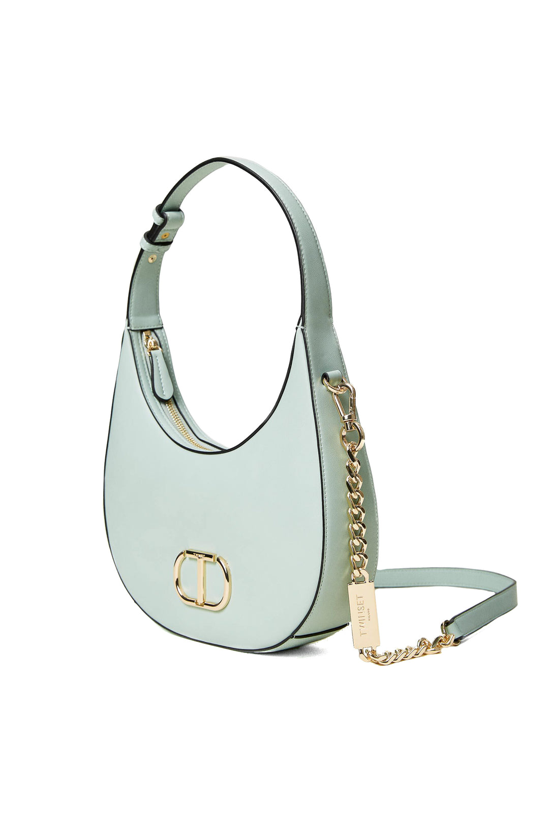 TWINSET Borsa a tracolla 'Moon' verde agave con Oval T - Mancinelli 1954