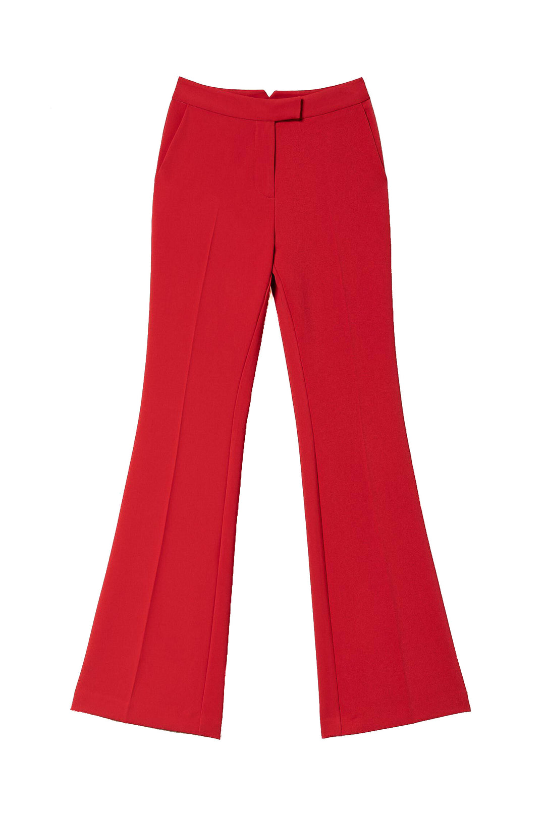 TWINSET Pantaloni flare rossi in cady crêpe - Mancinelli 1954