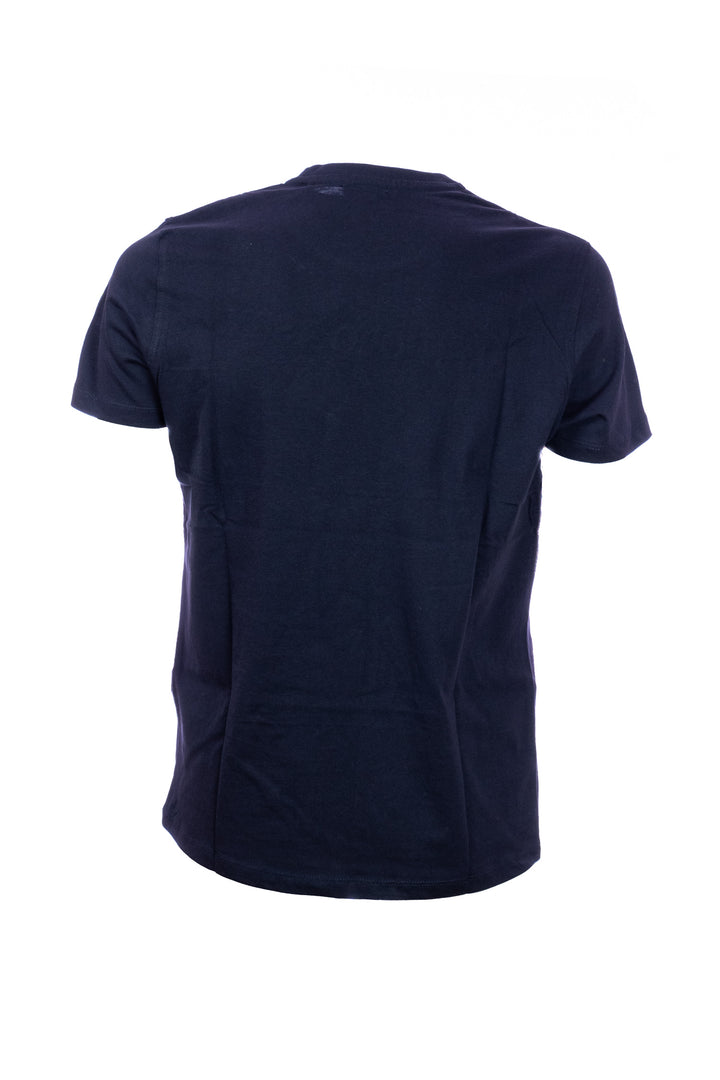 U.S. POLO ASSN. T-shirt blu navy in cotone con scritta U.S. Polo Assn. ricamato sul petto - Mancinelli 1954