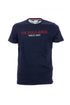 T-shirt blu navy in cotone con scritta U.S. Polo Assn. ricamato sul petto
