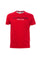 T-shirt rossa in cotone con scritta U.S. Polo Assn. ricamato sul petto