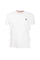 White cotton T-shirt with logo embroidered on the chest