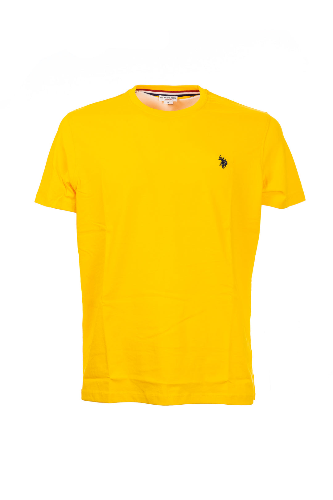 U.S. POLO ASSN. T-shirt gialla in cotone con logo ricamato sul petto - Mancinelli 1954