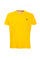 Yellow cotton T-shirt with logo embroidered on the chest