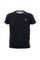 Black cotton T-shirt with logo embroidered on the chest