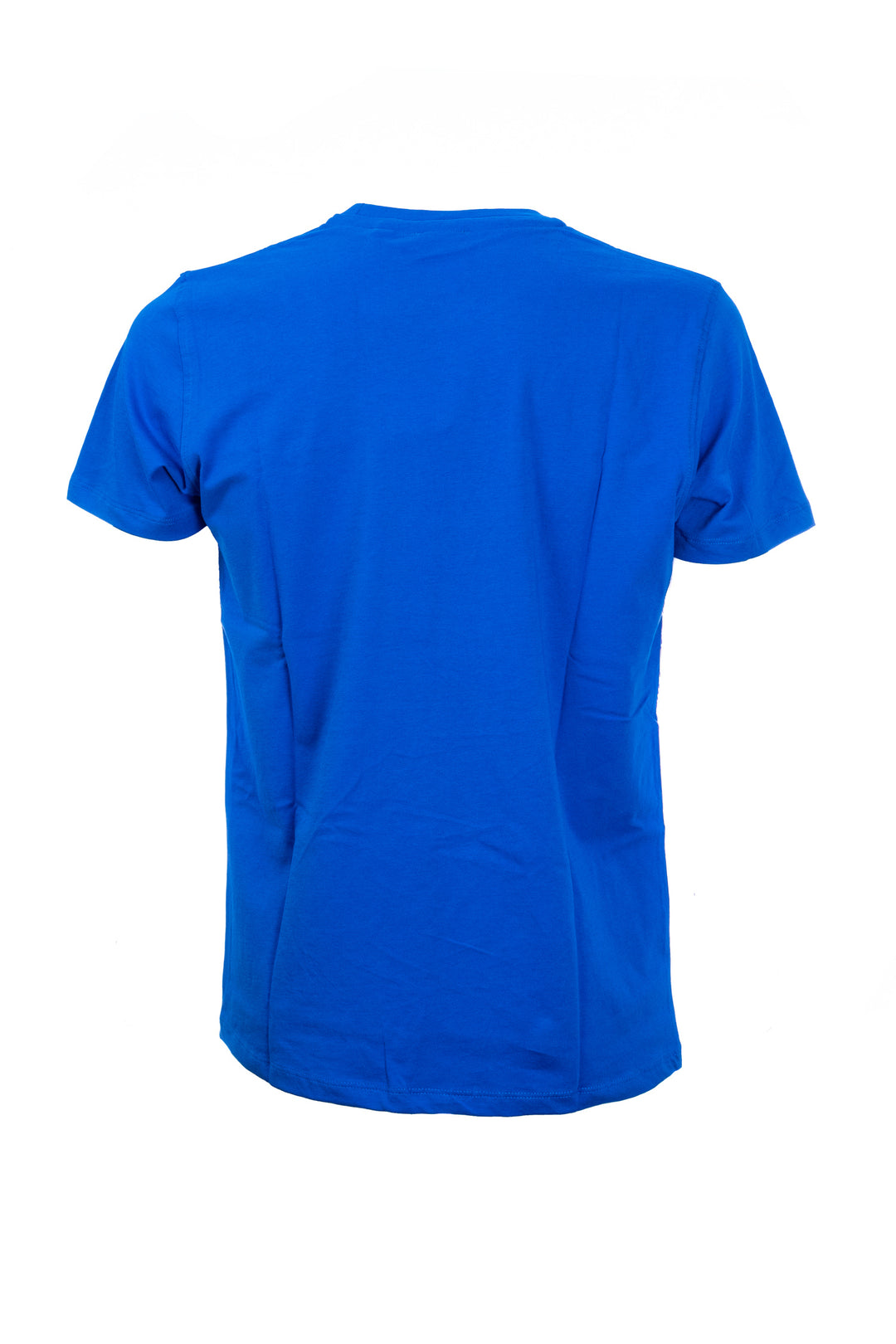 U.S. POLO ASSN. T-shirt blu in cotone con logo ricamato sul petto - Mancinelli 1954