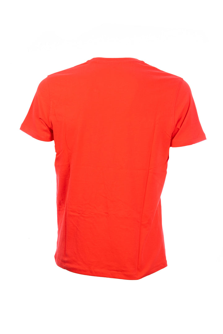 U.S. POLO ASSN. T-shirt arancione in cotone con logo ricamato sul petto - Mancinelli 1954