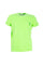 T-shirt verde in cotone con logo ricamato