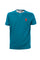 Teal tee cotton piqué T-shirt with embroidered logo