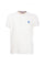 T-shirt bianca in cotone con logo ricamato