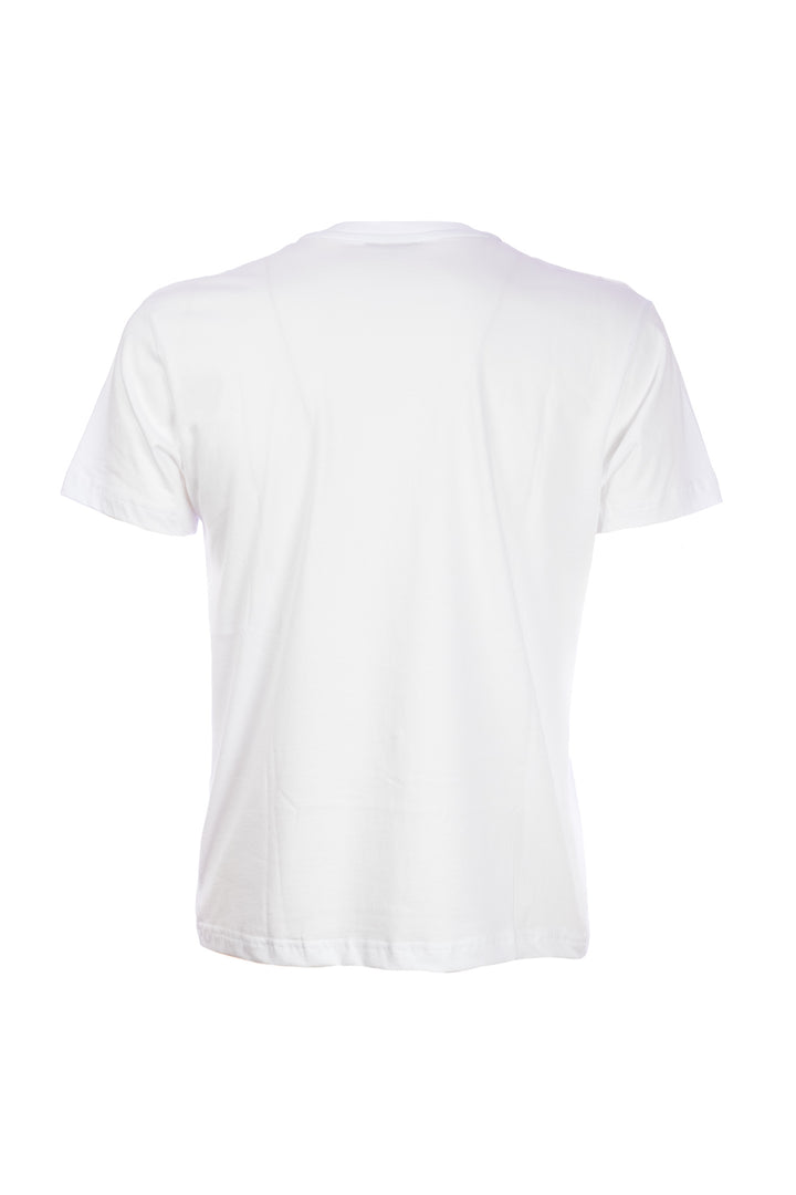 W-POSTAGE T-shirt bianca in cotone con taschino stampato con angurie - Mancinelli 1954