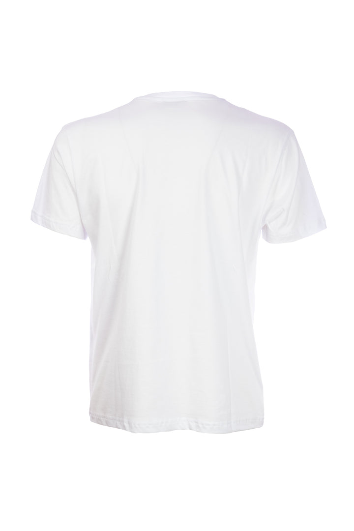 W-POSTAGE T-shirt bianca in cotone con taschino stampato con tartarughe - Mancinelli 1954