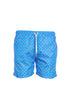 Light blue swim shorts in light fabric with ice cream micro-print