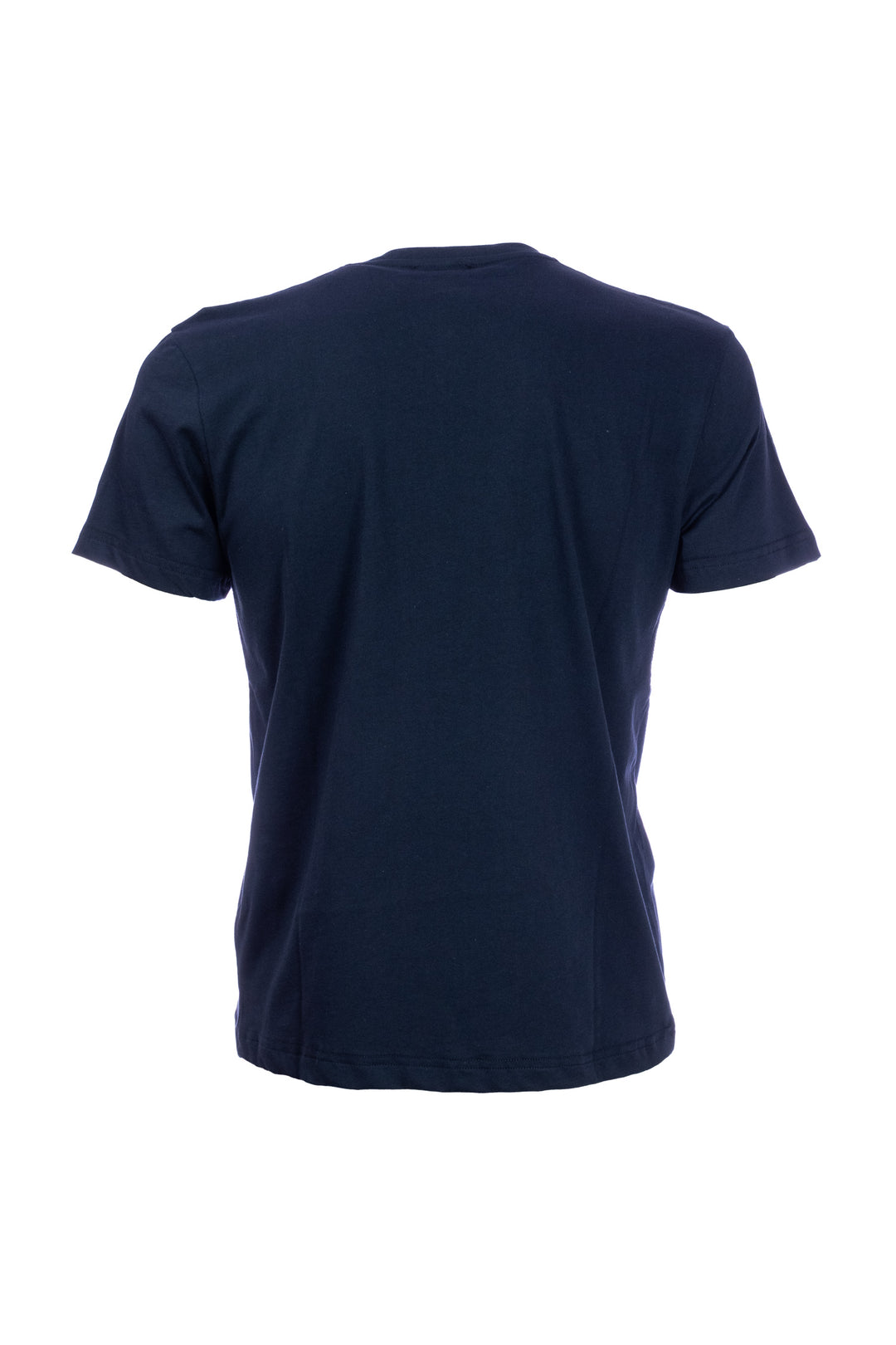 W-POSTAGE T-shirt blu scuro in cotone con taschino stampato con arance - Mancinelli 1954