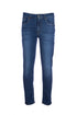 Jeans 5 tasche in cotone stretch lavaggio medio