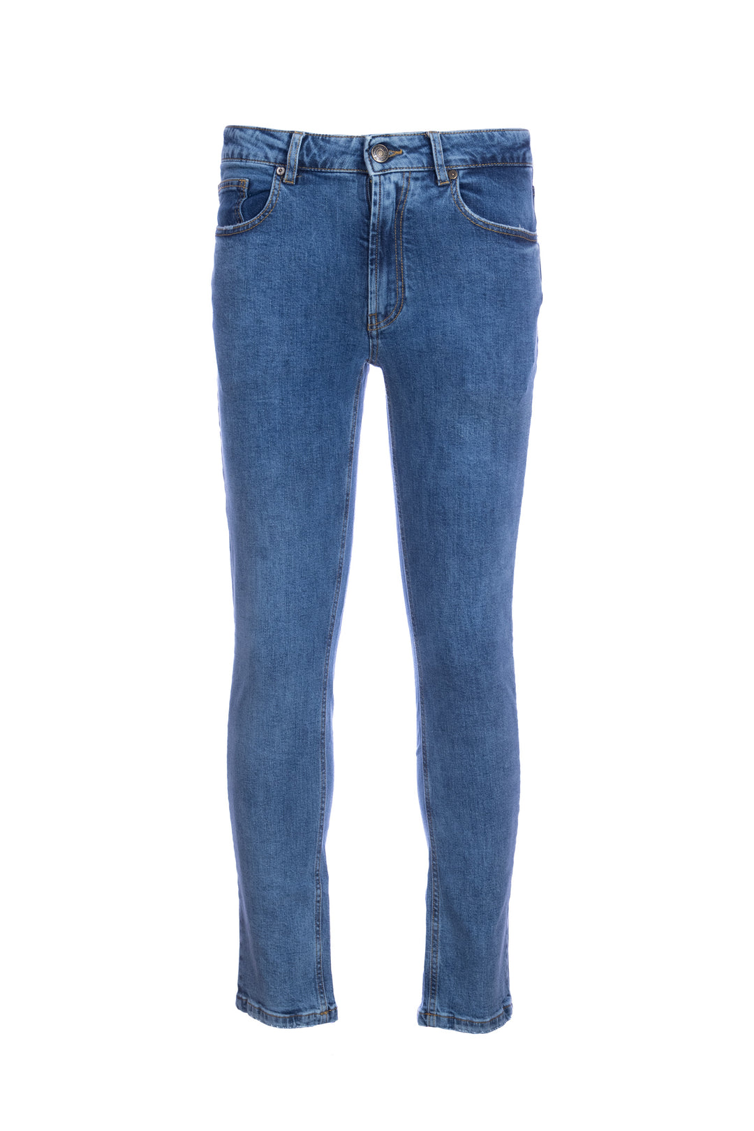 YAN SIMMON Jeans 5 tasche in cotone stretch lavaggio chiaro - Mancinelli 1954