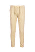 Sand trousers in stretch linen and cotton blend