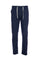 Pantalone blu navy in cotone elasticizzato con una pence