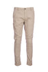Check cord trousers in stretch cotton gabardine
