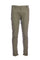 Military green trousers in stretch cotton gabardine