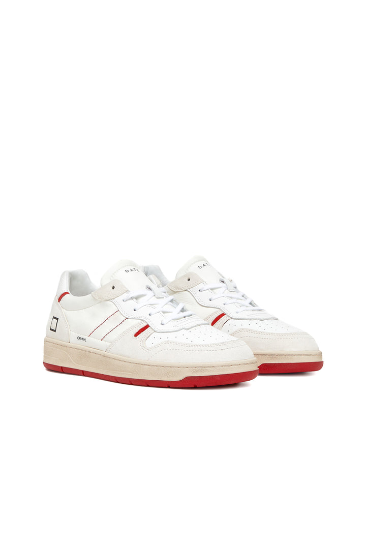 DATE Sneaker COURT 2.0 NYLON WHITE-RED - Mancinelli 1954