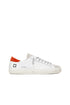 Sneaker HILL LOW VINTAGE CALF WHITE-CORAL