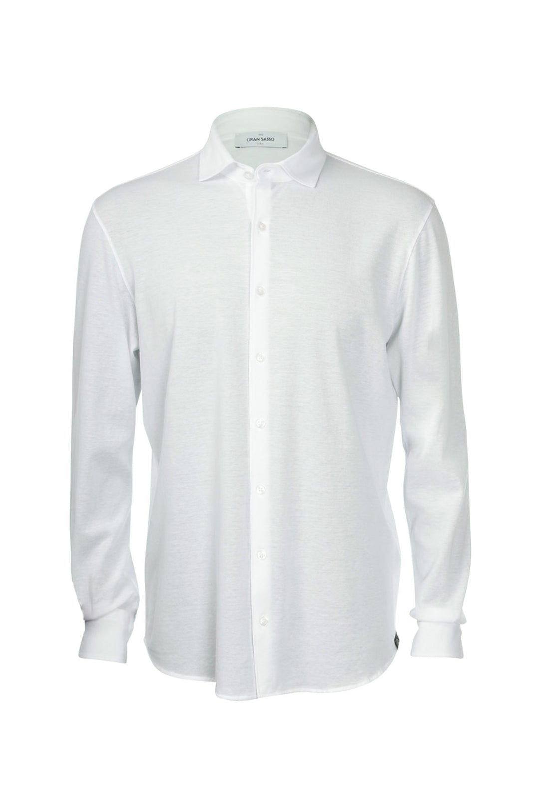 GRAN SASSO Camicia bianca in piquet di cotone light - Mancinelli 1954