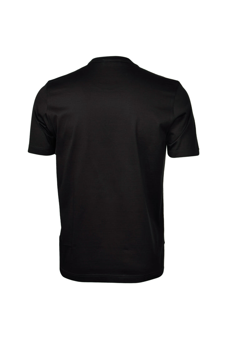 GRAN SASSO T-shirt nera in filo di Scozia - Mancinelli 1954