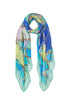 Foulard menta con stampa all over