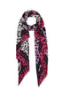 Stola magenta con stampa funky animalier all over
