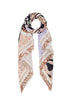 Stola marrone con stampa funky animalier all over