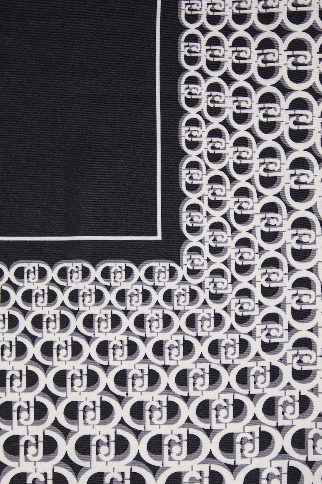 LIU JO Foulard nero con stampa logo all over - Mancinelli 1954