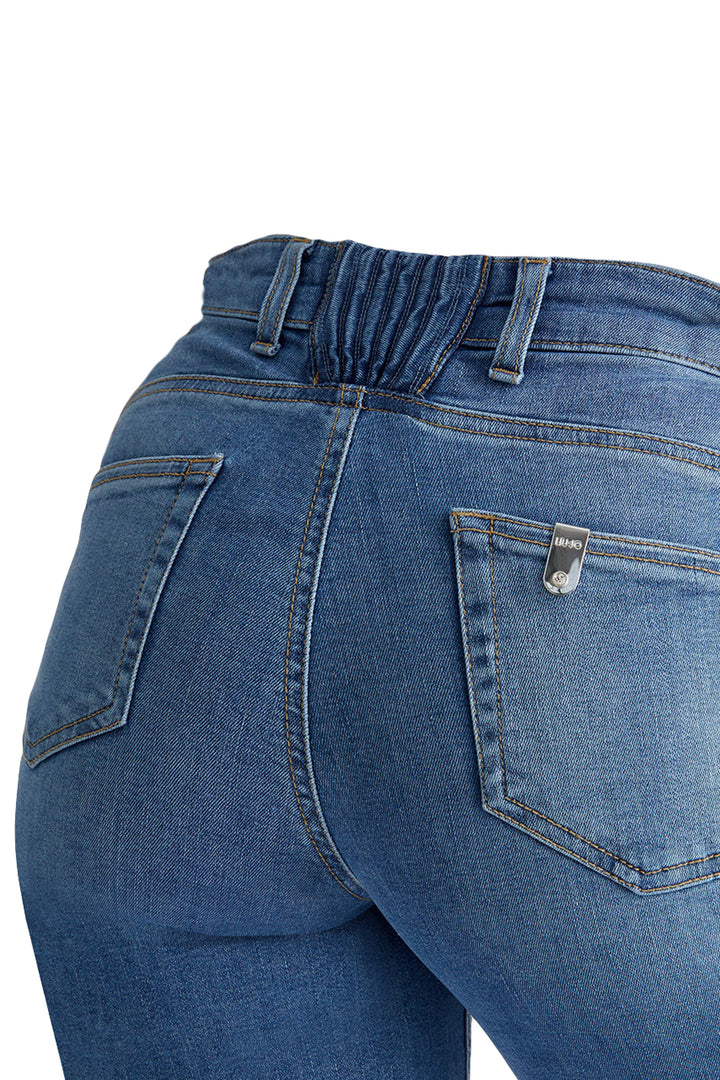 LIU JO Jeans flare bottom up in denim stretch - Mancinelli 1954